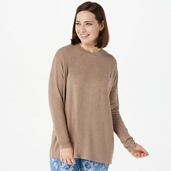 NWOT Isaac Mizrahi Live! SOHO French Terry Relaxed Knit Top Sz S - Picture 11 of 12